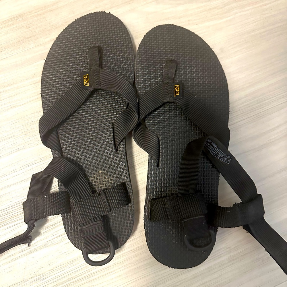 Teva Black Adjustable Strap Sandals
